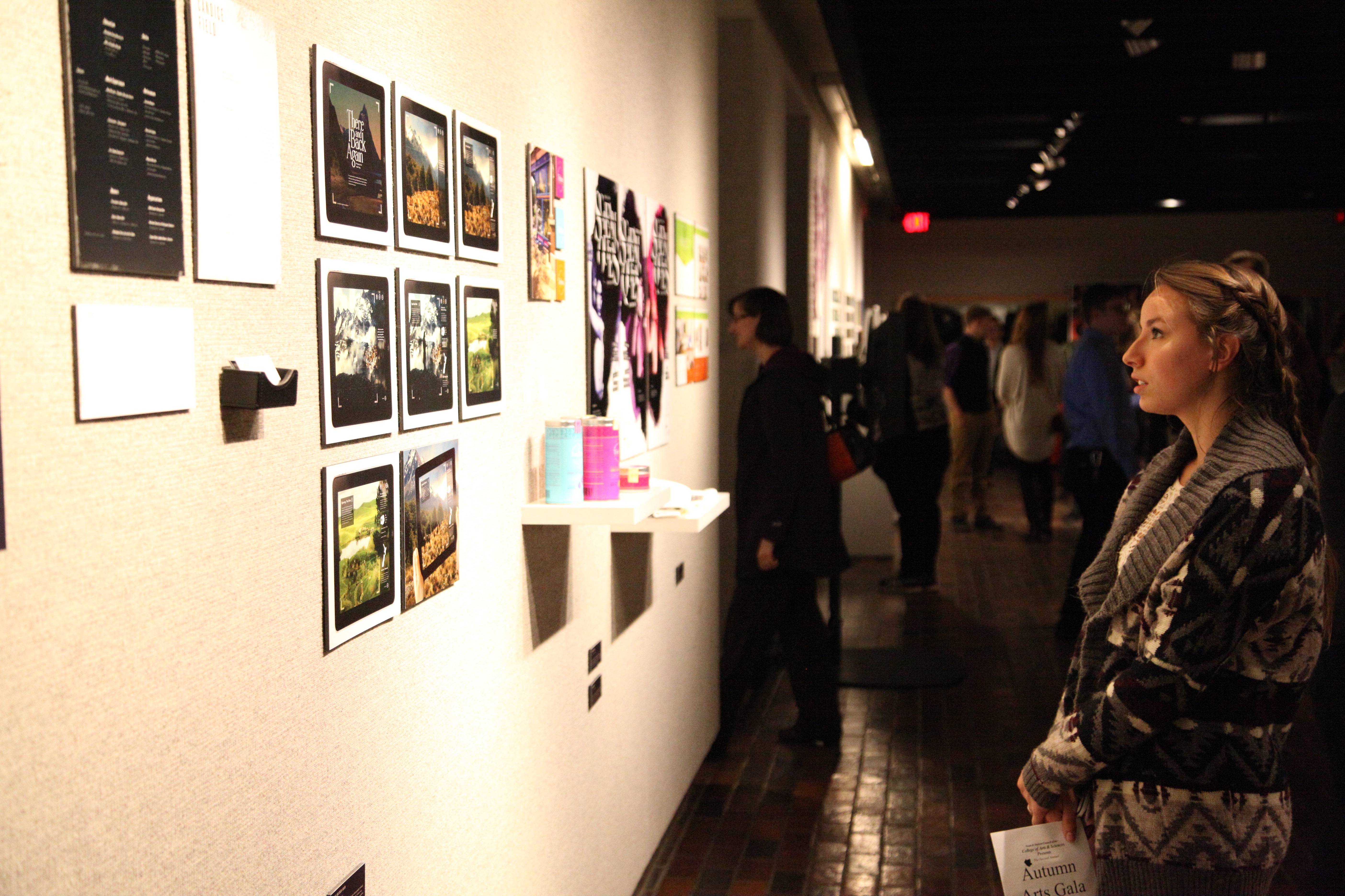Senior art pieces were on exhibit at the post-reception in the Gardiner Art Gallery.